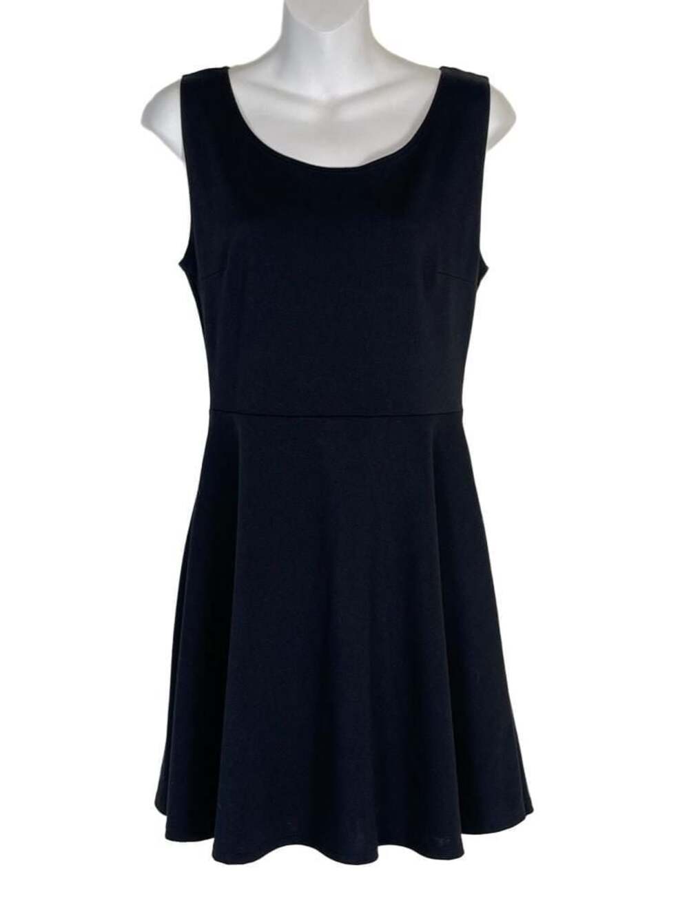 Vibe Sportswear Sleeveless Black Fit and Flare Mini Dress